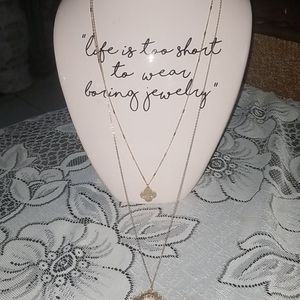 (3/$25) 18"of beauty in this double chain necklace